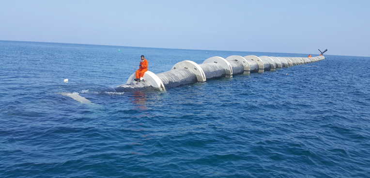 Intake and Outfall line at Quriyat Desalination Plant