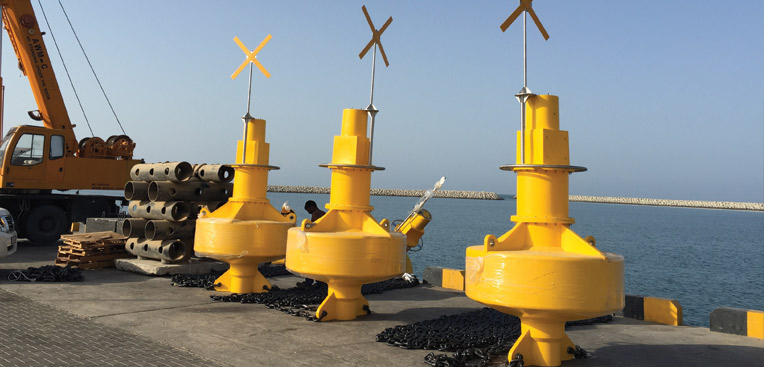 Navigation Buoys in Sohar region