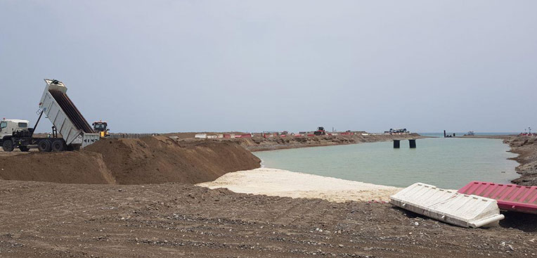 Backfilling of Pipe trench to complete land based phase .
