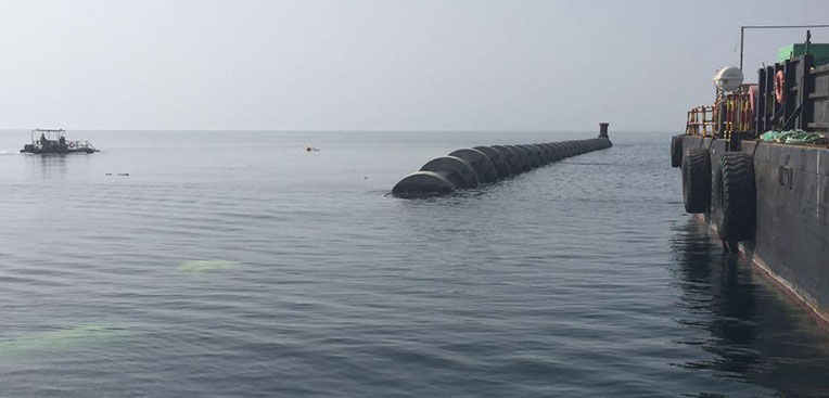 Intake Pipeline Sinking into the pre-dredged trench